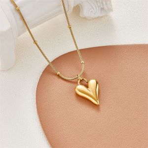 Kalung Necklace Kpop Liontin Love/Cinta 100% Titanium anti karat dan luntur untuk wanita Gaya Korea / Women Necklace / Love Liontin