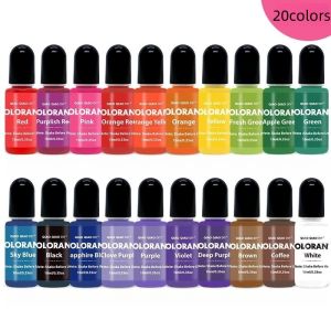 Opaque Silicone Soap Candle Wax Pigment 20 Colours 10ml Set Liquid Dye Taba Squishy Mold Making DIY Craft Casting Arts