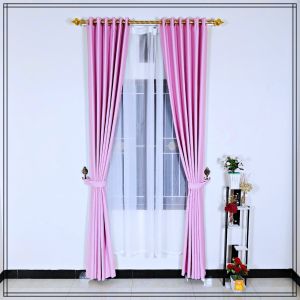 Gorden Jendela Satu Set Poni Rumbai Minimalis Blackout Polos Premium Mewah Terbaru Dekorasi