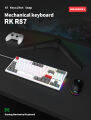 RKR87 RK Royal Kludge 87 Key Wired RGB 80% HotSwap USB TO C Compatible OS Mechanical Keyboard. 