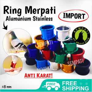 SEMPATI Ring Burung Merpati Stainless Polos Velg Import Ring Penanda Kaki Burung Merpati Pigeon RGMRW
