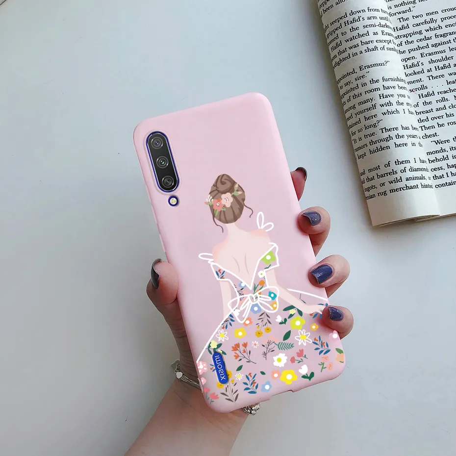 For Xiaomi Mi A3 Case MiA3 Soft Siilicone Black Astronaut Marble