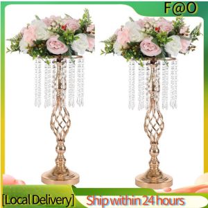 Candle Holder Flower Vase Wedding Centerpiece Lead Road Candlestick for Wedding Event Decoration