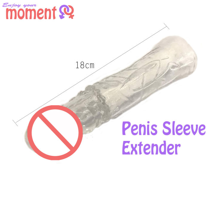 Reusable Crystal Male Longer and Thicker Penis Sleeve Delay