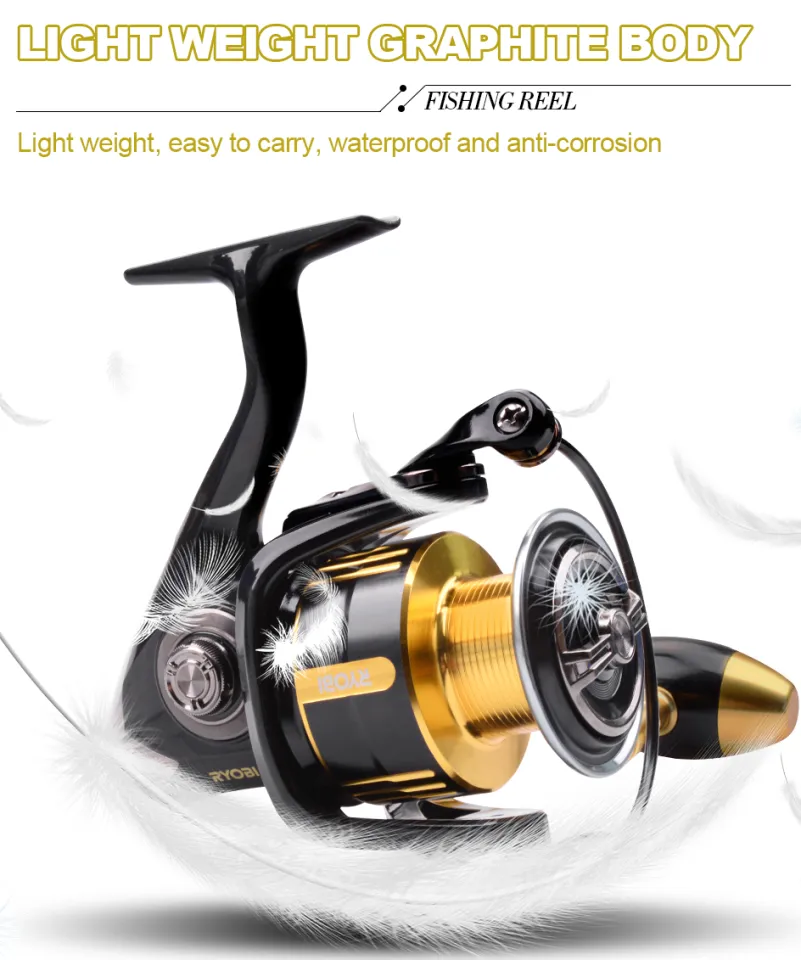 NEW RYOBI ZEUS HPX Ⅱ Spinning Fishing Wheel 1000HPX-6500HPX Gear Ratio  5.1:1/5.0:1 7+1BB Max Drag 6kg-10kg Power Handle Fishing Reel