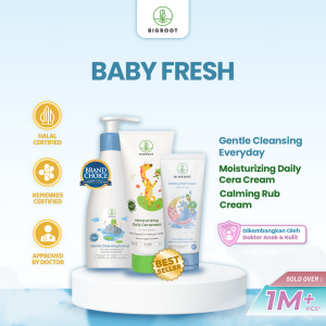 BABY FRESH - 3in1 Gentle Cleansing 200ml & Moisturizing 120ml & Calming Rub 30ml