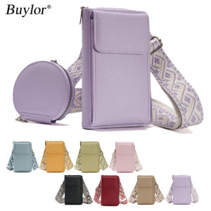 Buylor Fashion Womens Phone Bag Leather Mini Mobile Phone Shoulder Bag Casual Travel Shopping Lightweight Portable Small Purse2026