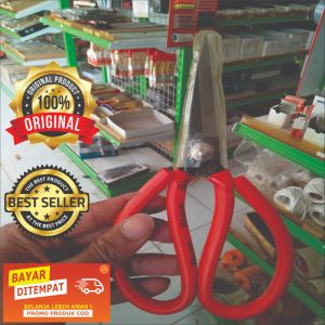 Termurah Gunting kodok untuk memotong  Kain  Seng Kapet  Talang Karet Kawat Murah Merk Bison