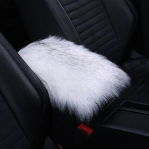 WENSH Thicken Center Console Car Accessories Interior Protection Tool Fitment Car Interior Armrests Storage Box Mats Arm Rest Console Pad Car Plush Armrest Cover Arm Rest Protection Cushion