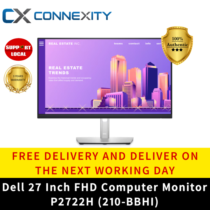 Dell 27 Inch FHD Computer Monitor - P2722H 210-BBHI | Dell Monitor 27 ...
