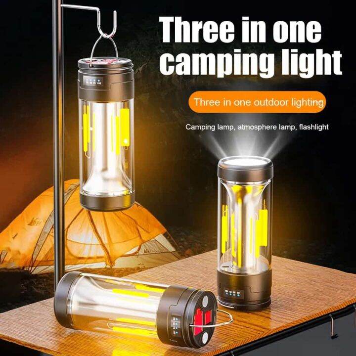 SENTER LED MULTIFUNGSI 3 IN 1 LENTERA + POWERBANK / LAMPU CAMPING CAS ...