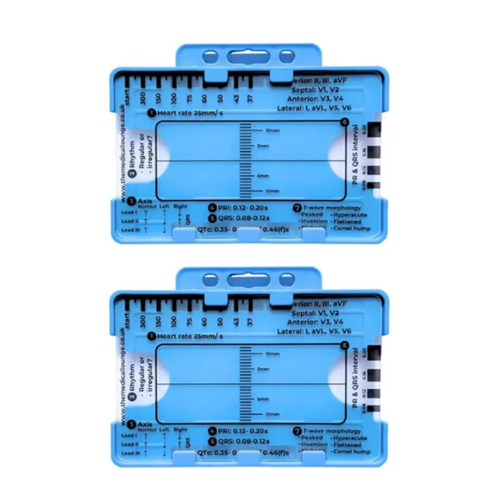 Card Center Ruler Checker 2PCS ECG 7 Step Ruler ECG 7 Step Ruler for ECG 7 Step Ruler ECG Ruler ...