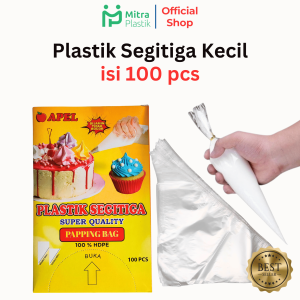 Plastik Segitiga Kecil 100 pcs APEL Piping Papping Bag Segi Tiga Spuit
