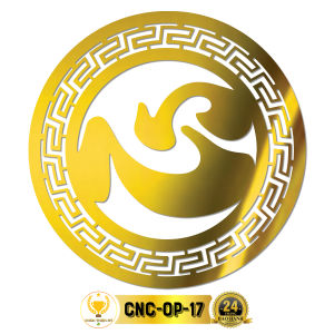 Tấm Ốp Tường Bàn Thờ Cắt CNC Họa Tiết Chữ Tâm CHÂN THIỆN MỸ Trang Trí Ban Thờ Gia Tiên Treo Tượng Phật CNC-OP-17