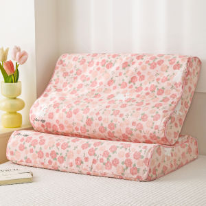 SUNLIGHT HOME 1 ชิ้นผ้าฝ้าย 100% ปลอกหมอน ดอกไม้รูปแบบปลอกหมอนยาง 9 สี