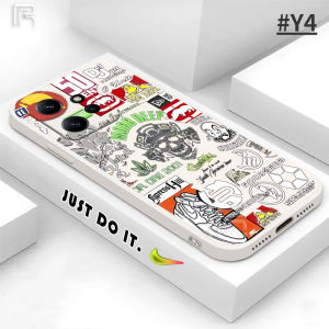 (Lokal Ready) Casing hp Vivo Y17S Y27S Y27 5G Y36 4G Y36 5G Y02 Y02T Y12s Y21 Y16 Y35 Y22 Y22s Y11 Y12 Y12i Y15 Y15s Y02s Y01 Y20 Y20s Y12A Y17 Y91C Y1S Y93 Y95 Y19 Y71 Graffiti merek retro trendy lucu kasus telepon silikon tepi lurus Softcase