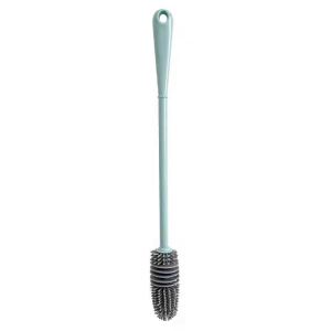 SG Stock Long Pole Body Silicone Brush for Milk Bottle / Bottle Cups Mug Blender School Water Bottle Kitchen Cleaning Brush