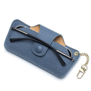 Lightweight Pressure-Resistant Genuine Leather Glasses Bag Simple Sunglasses Storage High-End Fashion