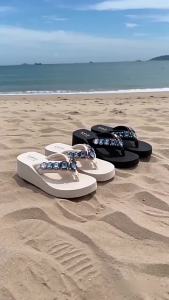 WomenS Flip-Flops For Summer 2026 New High-Heeled Sandals For Outdoor Wear Beach Anti-Slip Sandals