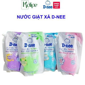 Nước giặt xả quần áo Dnee 2in1Túi nắp vặn 13L Thái Lan chuẩn - Bảo vệ da an toàn cho bé