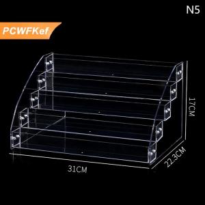 【PCWFKef】 Acrylic sơn móng tay hiển thị tổ chức 2-3-4-5-6-7 lớp làm móng tay mỹ phẩm trang sức hiển thị đứng chủ rõ ràng Acrylic Hộp trang điểm
