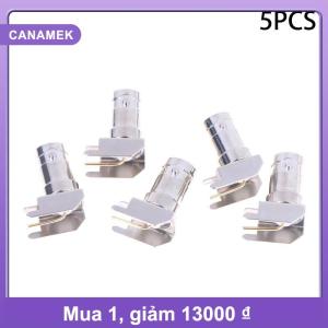 【CANAMEK】 5 10 20pcs 50 Q9 BNC nữ góc phải 90 độ cắm Solder cup PCB Nickel mạ đồng thau RF Coaxial Adapter
