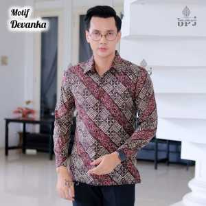 BATIK PUTRA JAWA Kemeja Batik Slimfit Motif DEVANKA Kemeja Batik Premium Bahan Katun Lapis Furing