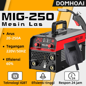 DOMHOAI 3IN1 Mesin Las Mig-250 Las Listrik Profesional Inverter Mesin Las Pengelasan laser imitasi Tampilan Digital Definisi Tinggi Portabel Mesin trafo las