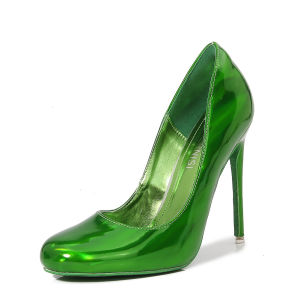 YUCHEN 4.72 inches High Heels for Women With Heels Pumps Ladies Stiletto Heel Green Office Round Toe Elegant Classy High Heeled Shoes