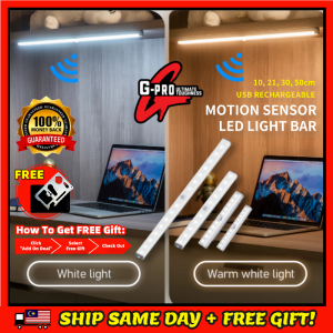 [MSIA SELLER] Motion Sensor LED Rechargeable Induction lamp Cabinet Light IR Infrared Closet Night Light Lampu Malam