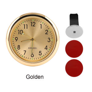 EKLEVA Luminous Car Clock Air Outlet Stick-On Mini Quartz Clock With Clip Auto Ornament Internal Waterproof Watch Car Accessories Gift