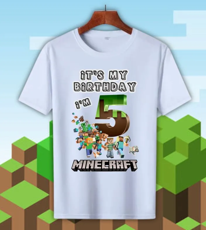 MlNE CRAFT3 KIDS BIRTHDAY SHIRT 0-12 YEARS OLD GRAPHIC PRINTED T-SHIRT  /SUBLIMATION TEES