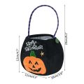 MAGEE Pumpkin Party Trick Or Treat Tote Bag Props For Children Kids Gift Basket Candy Bag Halloween Decoration Storage Bucket. 