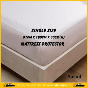 Good Quality Waterproof Mattress Protector Fully Fitted Queen King Size Bed Cover Sheet Anti Bacterial and Machine Washable Ready Stock Malaysia Seller