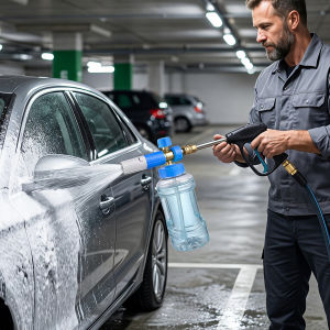 High-Pressure Foam Cannon for Car Washing Transparent Adjustable PA Foam Lance Snow Foam Sprayer for Pressure Washers
