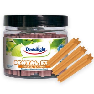 220g 2.5inch Dentalight Assorted Dental Stix Star Trainers Dentastix Dog Treat Dogs Snack Dog Food