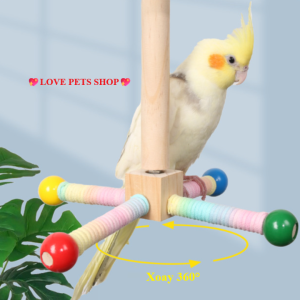 Trụ quay 360 độ gắn chuồng cho Chim vẹt (mẫu mới) - Love Pets Shop