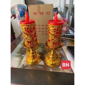 Đèn Thờ Rồng Phượng Phong Thủy Tỏa Sáng Gia An (Dùng Pin)