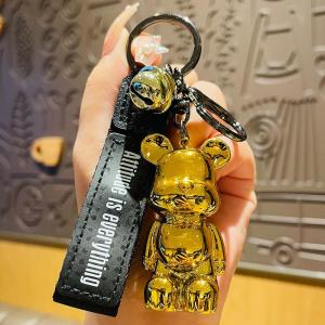Malaysia Ready Stock✅ Keychain Electroplating Dazzle Bear brick Key Ring Pendant Lanyard Gift Key Chain Backpack Charm Keychain