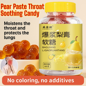 Throat Soothing Candy Pear Paste Lozenges Natural Herbal Extract Fruit Flavor Throat Soothe Candy Breath Fresh Health Snack