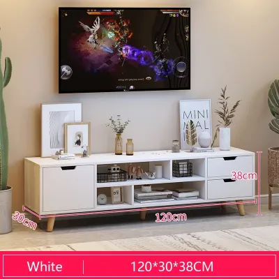 Simple TV cabinet with solid wood legs suitable for home use living room and small apartments