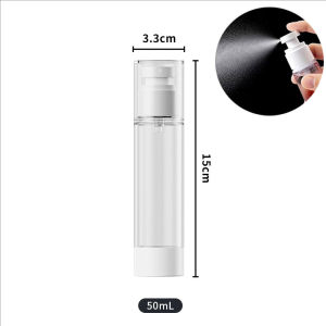 YESPERY 30/50ML Travel Clear Pump Bottle Refillable Vacuum Dispenser Fine Spray Bottle Lotion Container Makeup Bottles