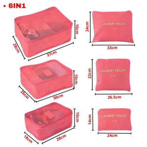 Tas Kosmetik Traveling Tas Travel Organizer 6IN1 Pouch Travel Make Up Portable Tas Penyimpanan Serbaguna 6 IN 1 Travel Bag Storage Make Up 1 Set Travel Luggage Waterproof HHG
