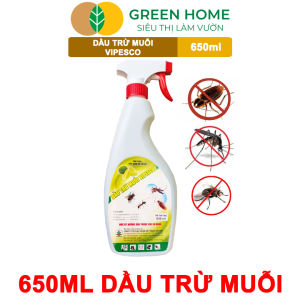 Dầu Trừ Muỗi Vipesco GreenHome Chai 650Ml Đặc Trị Muỗi Kiến Gián Nhanh Chóng Hiệu Quả Và An Toàn