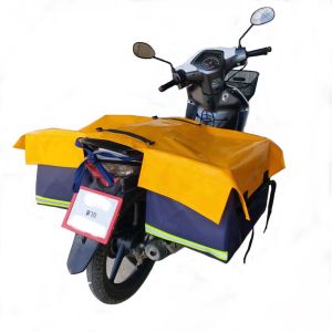 Super Jumbo กระเป๋าพาดเบาะมอเตอร์ไซค์ ผ้าเต็นฑ์ กันน้ำ 100%ไซส์ใหญ่ กระเป๋าส่งพัสดุ กระเป๋ามอเตอร์ไซค์ กระเป๋าพาดเบาะ พ่วงข้าง