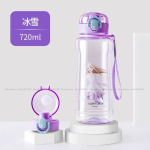 [𝓛𝓲𝓶𝓮𝓲.𝓢𝓽𝓸𝓻𝓮] Bình nước tu miệng nhựa PCT cao cấp Spiderman Frozen Mickey Gấu dâu Lotso 720ml cho trẻ em HM8126