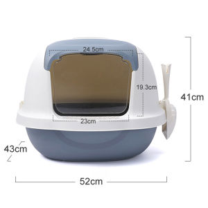 Cat Litter Box Pet Toilet Kitten Litter Box Deodorization Anti Splashing With Scoop poop tray cat