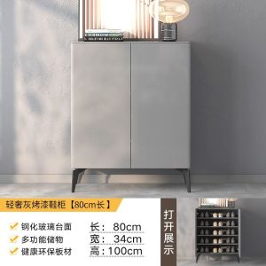 Hot Sale， Light luxury entrance shoe cabinet paint entrance living room wall integrated storage cabinet large capacity