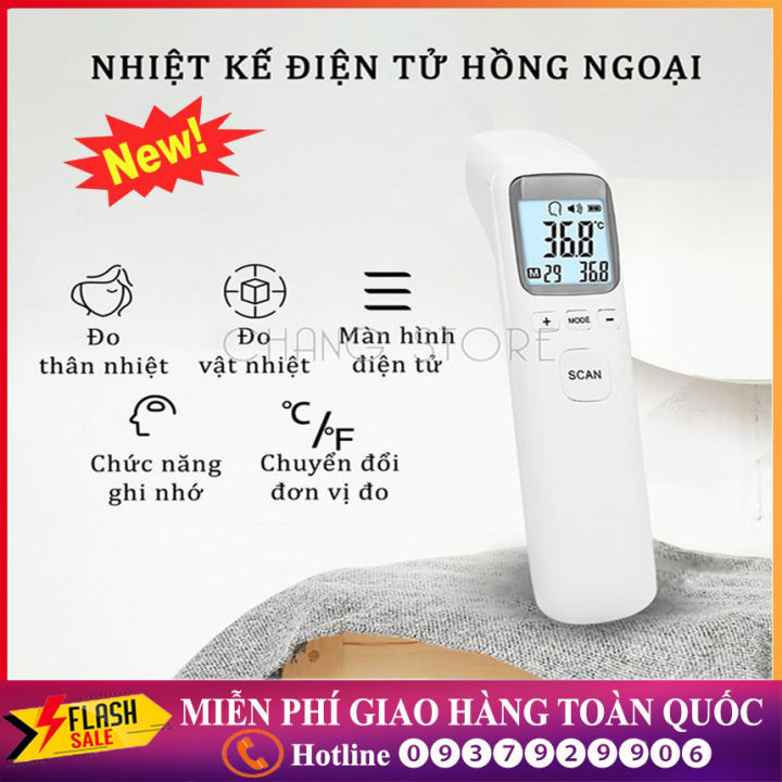 [CHÍNH HÃNG] Máy Đo Thân Nhiệt Covid - Nhiệt kế điện tử - Nhiệt kế hồng ngoại. Nhiệt kế điện tử đa năng đo nhiệt độ phòng, thân nhiệt, nhiệt độ nước tắm và nước pha sữa cho bé, Bảo Hành 18 Tháng