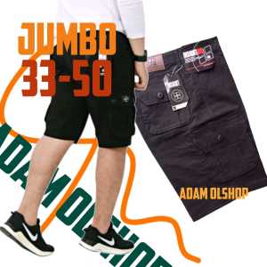 CELANA CARGO PENDEK PRIA JUMBO BIG SIZE Kargo Chino Bahan melar